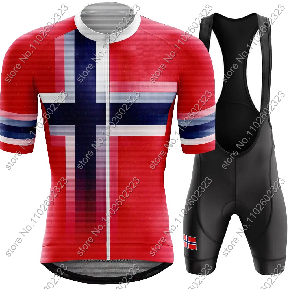 Cycling Bib Shorts - 2024 Комплект футболок для велоспорта Норвегии,